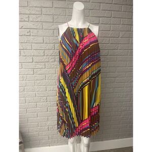 Calvin Klein Multicolored Accordion Pleat Dress Size S